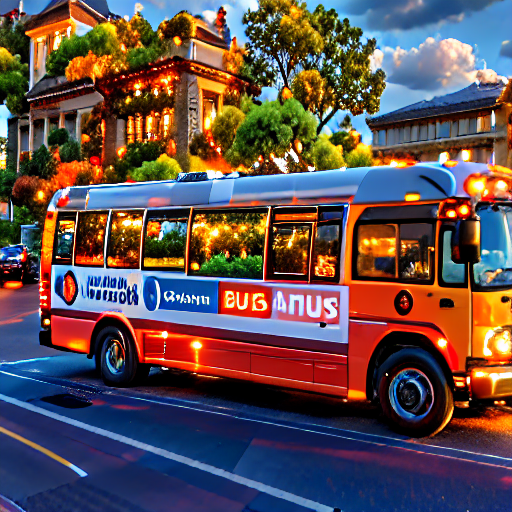 279_a bus with a view of a lot of traffic and the back of another bus with a billboard on the back end.png